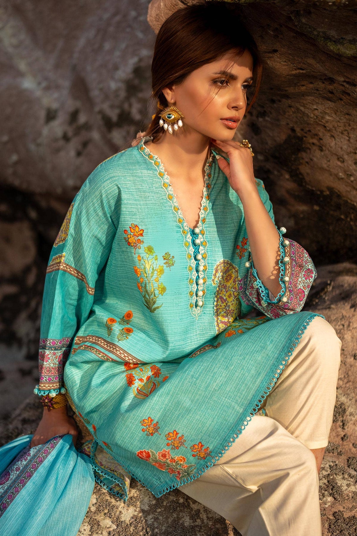 Sana Safinaz | Mahay Spring 24 | H241-022B-2BS by Sana Safinaz - Designer Dress - Type: Ladies Clothes - Available at Libayah - 100% Original