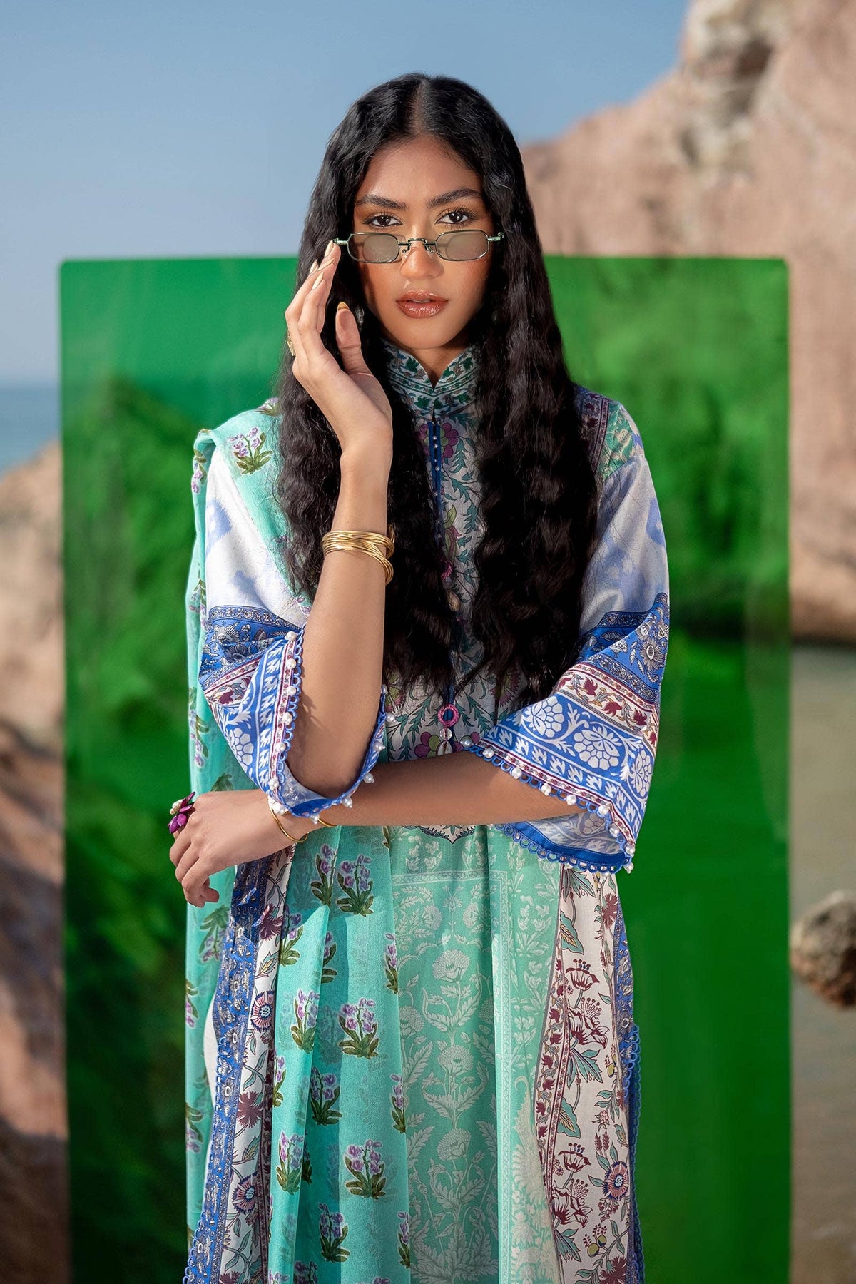 Sana Safinaz | Mahay Spring 24 | H241-003B-2BI by Sana Safinaz - Designer Dress - Type: Ladies Clothes - Available at Libayah - 100% Original