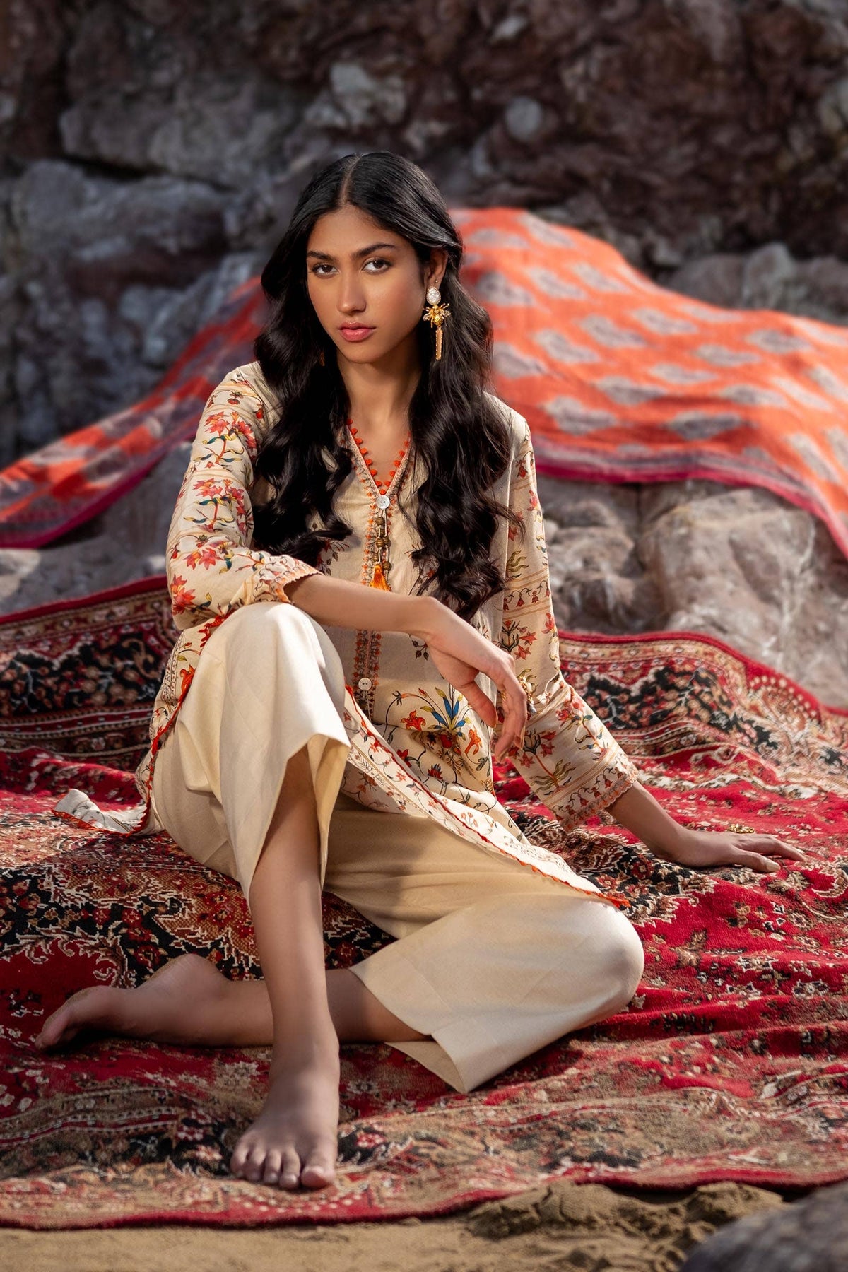 Sana Safinaz | Mahay Spring 24 | H241-023A-2DD by Sana Safinaz - Designer Dress - Type: Ladies Clothes - Available at Libayah - 100% Original