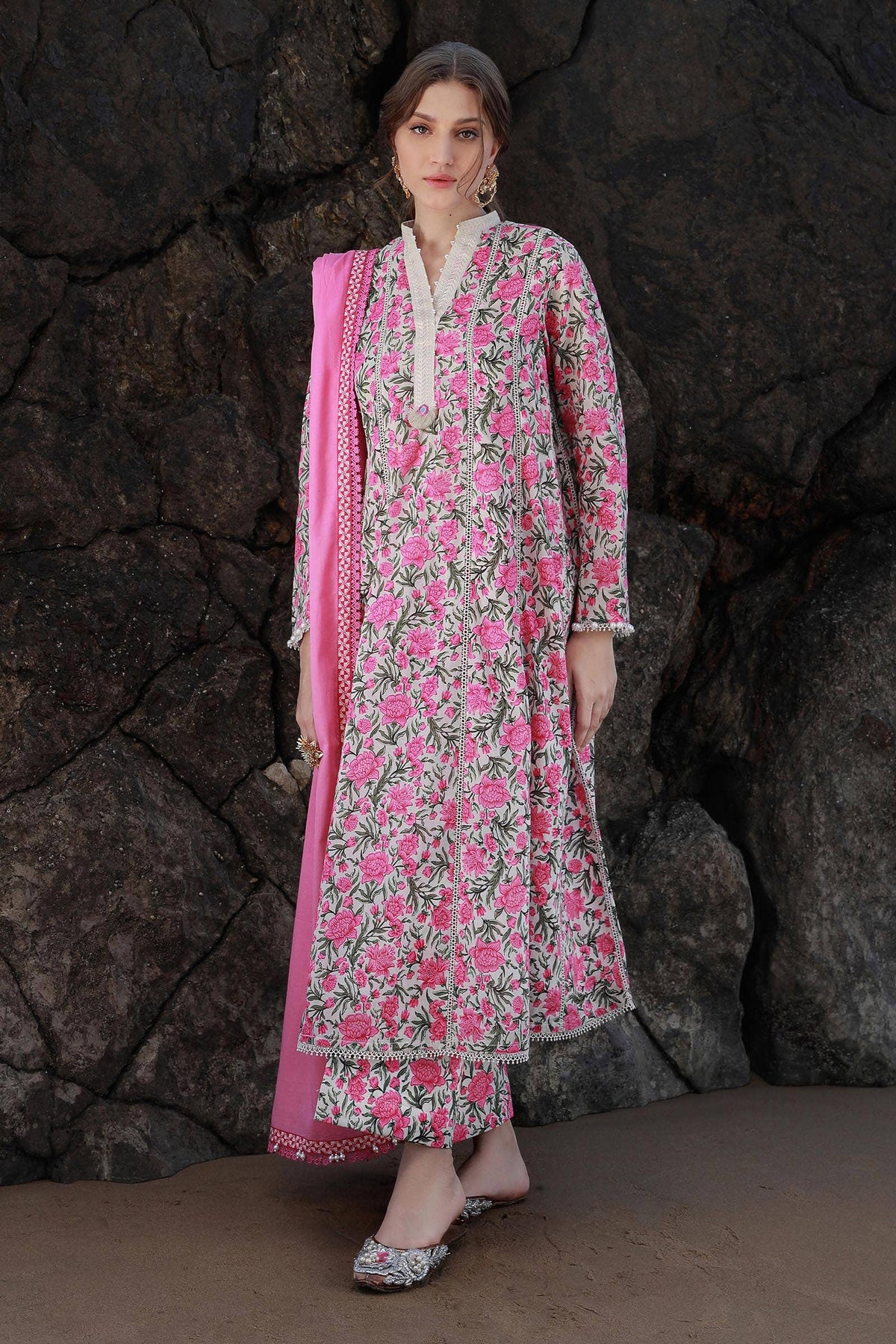 Sana Safinaz | Mahay Spring 24 | H241-004A-3CG by Sana Safinaz - Designer Dress - Type: Ladies Clothes - Available at Libayah - 100% Original