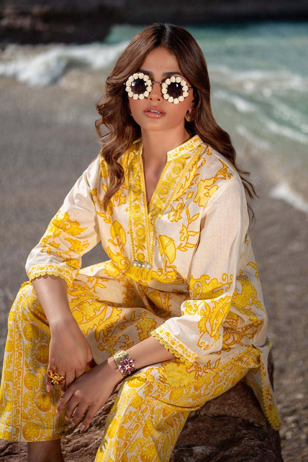 Sana Safinaz | Mahay Spring 24 | H241-025A-2AC by Sana Safinaz - Designer Dress - Type: Ladies Clothes - Available at Libayah - 100% Original