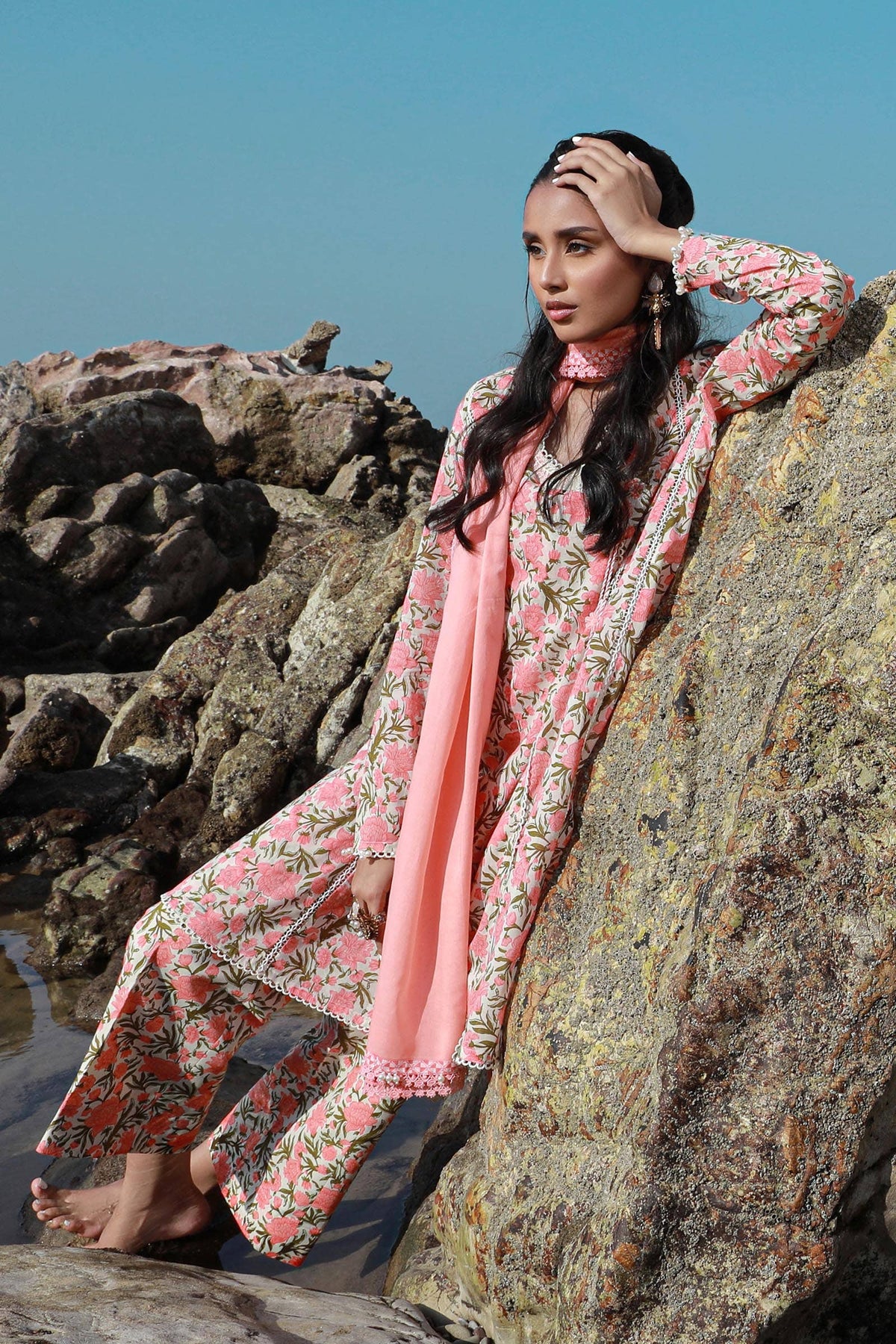 Sana Safinaz | Mahay Spring 24 | H241-004B-3CG by Sana Safinaz - Designer Dress - Type: Ladies Clothes - Available at Libayah - 100% Original