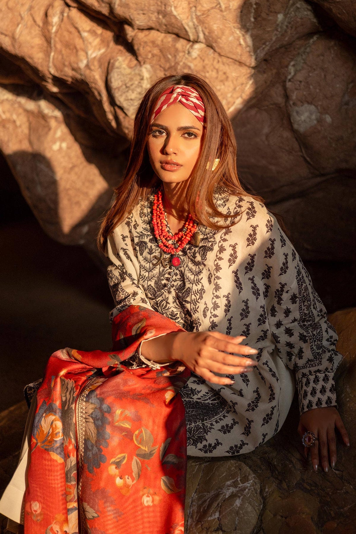 Sana Safinaz | Mahay Spring 24 | H241-006A-2BS by Sana Safinaz - Designer Dress - Type: Ladies Clothes - Available at Libayah - 100% Original