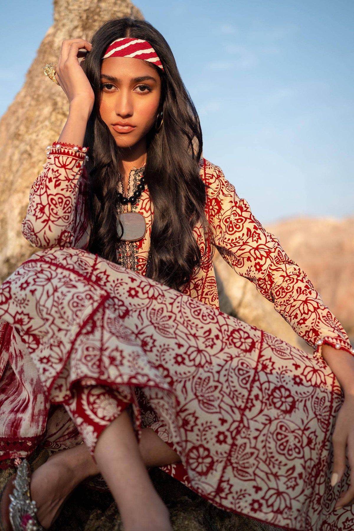 Sana Safinaz | Mahay Spring 24 | H241-008B-3CG by Sana Safinaz - Designer Dress - Type: Ladies Clothes - Available at Libayah - 100% Original