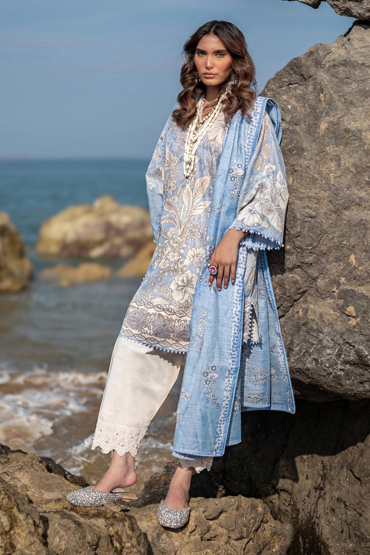 Sana Safinaz | Mahay Spring 24 | H241-009A-2DD by Sana Safinaz - Designer Dress - Type: Ladies Clothes - Available at Libayah - 100% Original