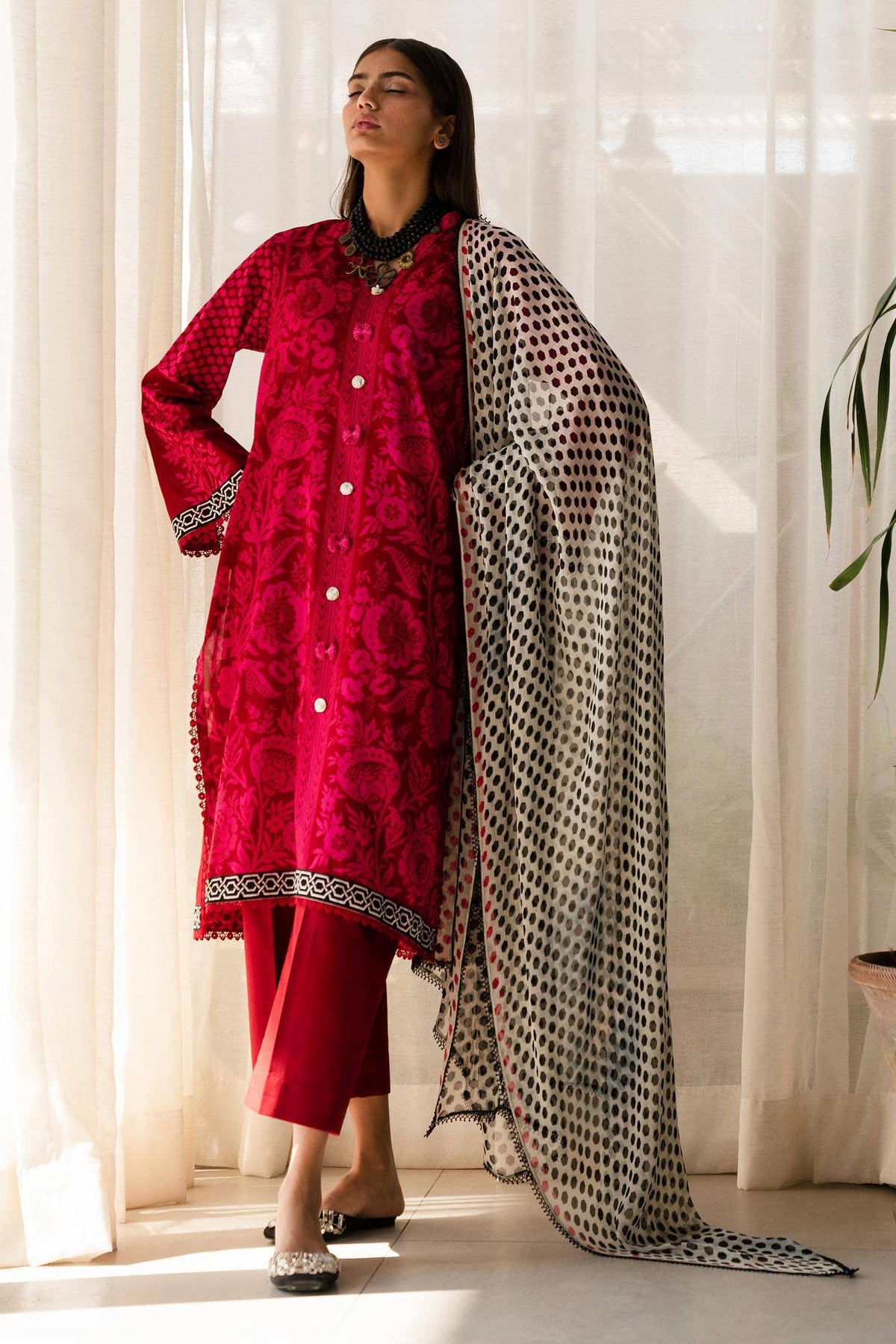 Sana Safinaz | Mahay Spring 24 | H241-010A-3CI by Sana Safinaz - Designer Dress - Type: Ladies Clothes - Available at Libayah - 100% Original