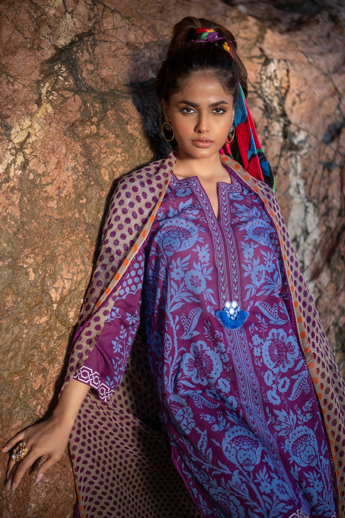 Sana Safinaz | Mahay Spring 24 | H241-010B-3CI by Sana Safinaz - Designer Dress - Type: Ladies Clothes - Available at Libayah - 100% Original