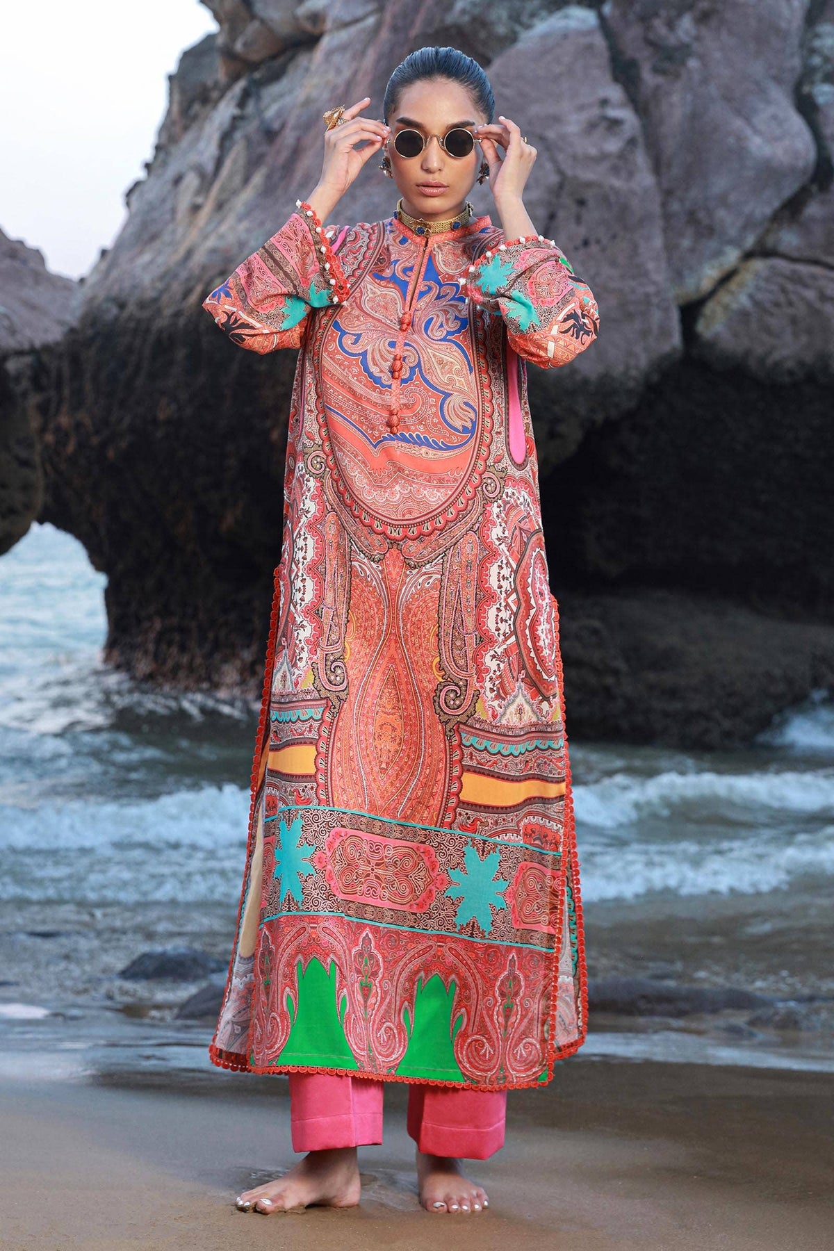 Sana Safinaz | Mahay Spring 24 | H241-012A-2C by Sana Safinaz - Designer Dress - Type: Ladies Clothes - Available at Libayah - 100% Original