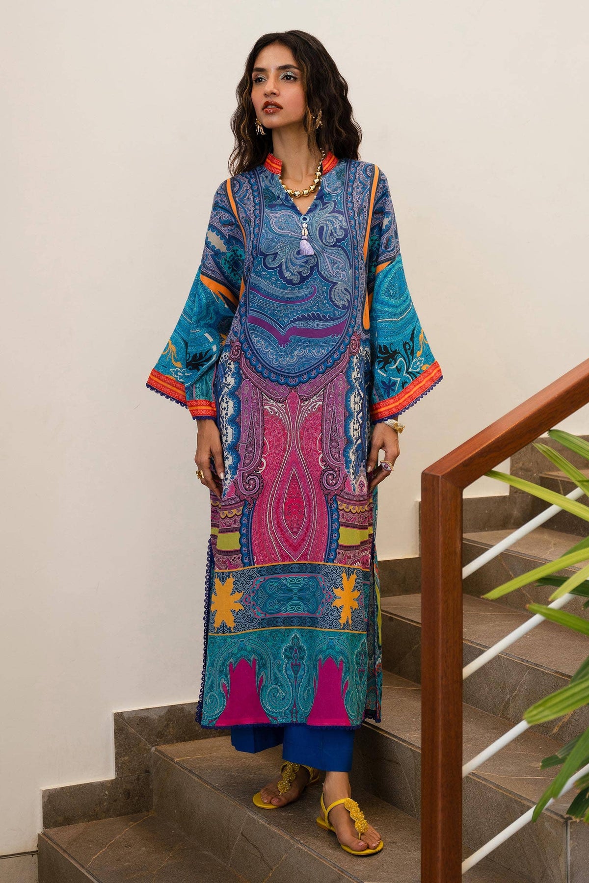 Sana Safinaz | Mahay Spring 24 | H241-012B-2C by Sana Safinaz - Designer Dress - Type: Ladies Clothes - Available at Libayah - 100% Original
