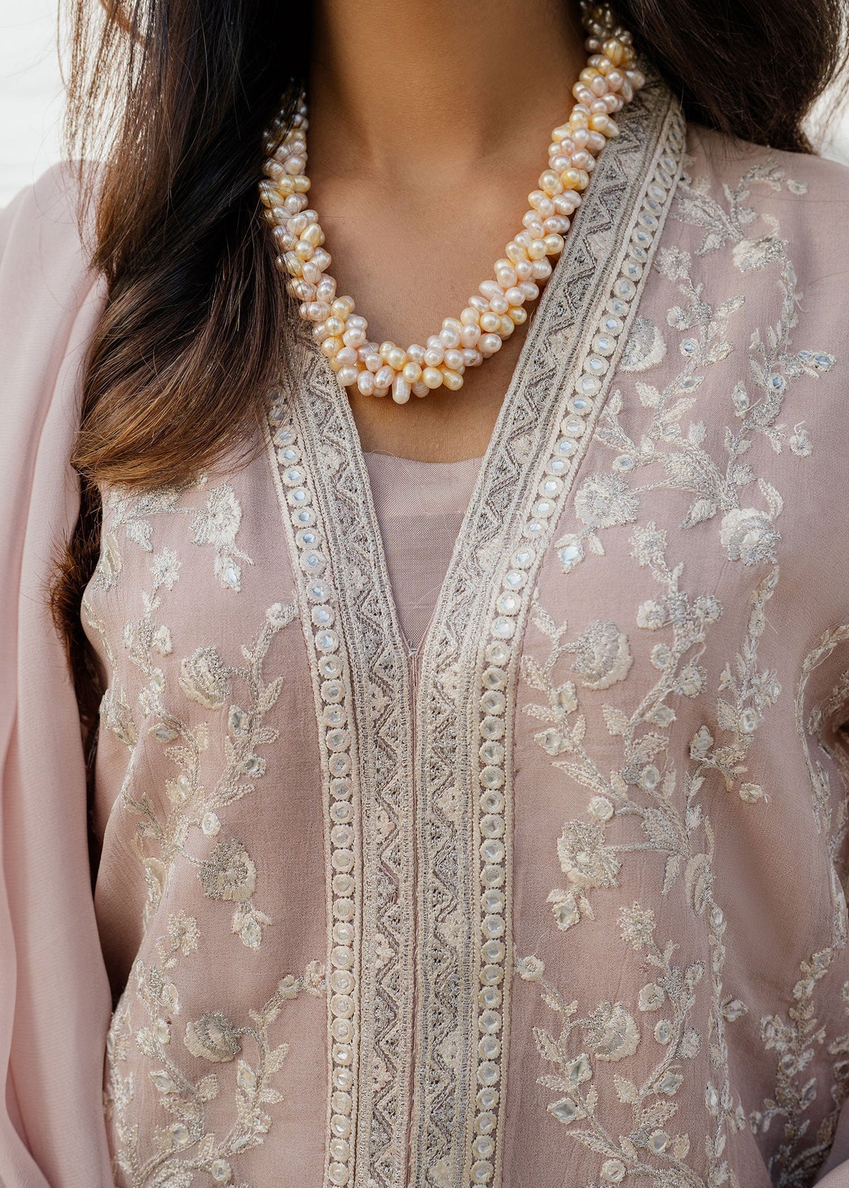 Mahgul | Eid Edit 2024 | Mauve Flora by Mahgul - Designer Dress - Type: Ladies Clothes - Available at Libayah - 100% Original