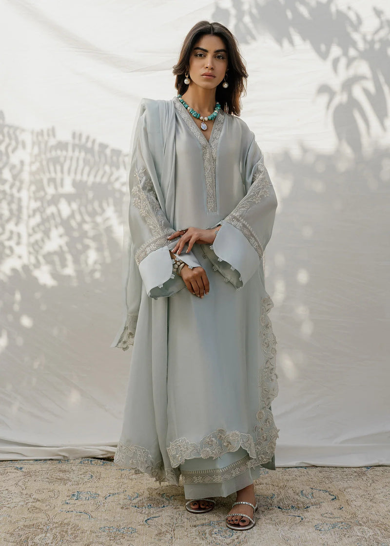 Mahgul | Eid Edit 2024 | Silver Light by Mahgul - Designer Dress - Type: Ladies Clothes - Available at Libayah - 100% Original