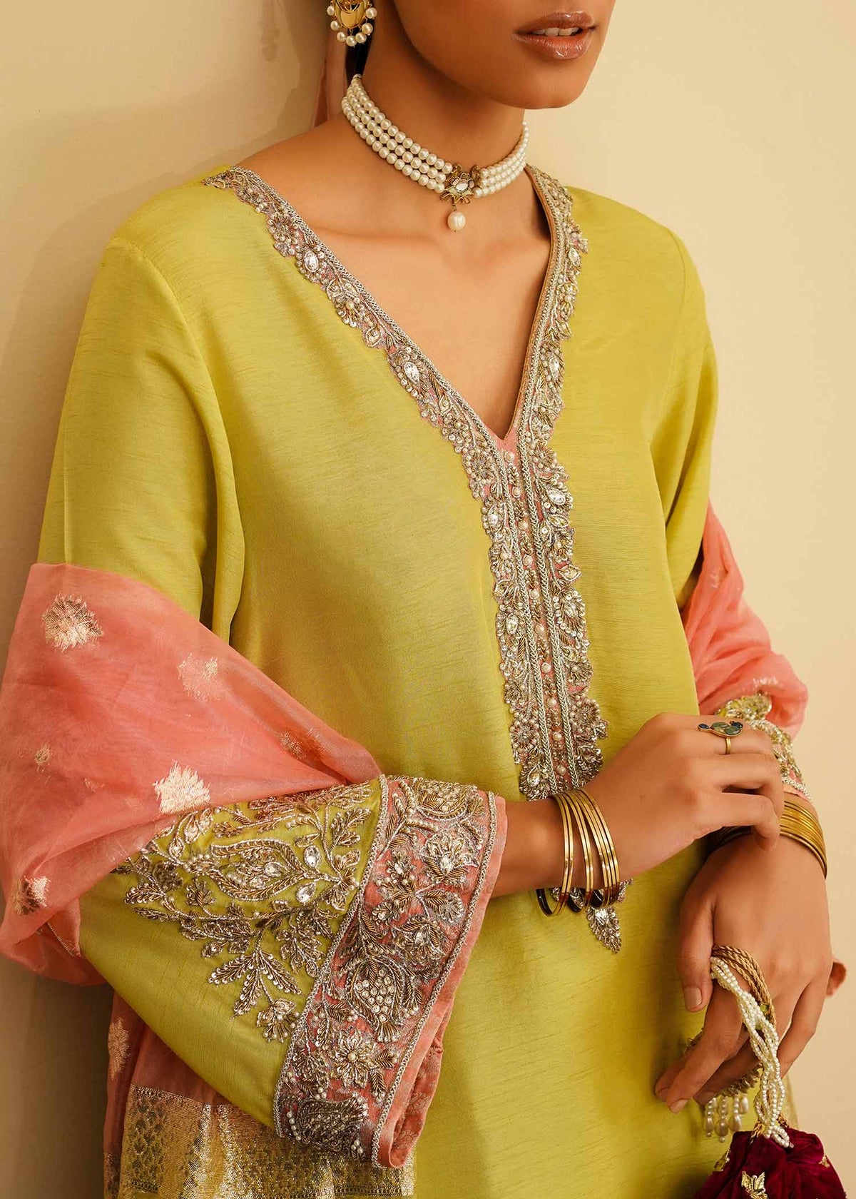 Mahgul | Eid Edit 2024 | Lemon Mint by Mahgul - Designer Dress - Type: Ladies Clothes - Available at Libayah - 100% Original