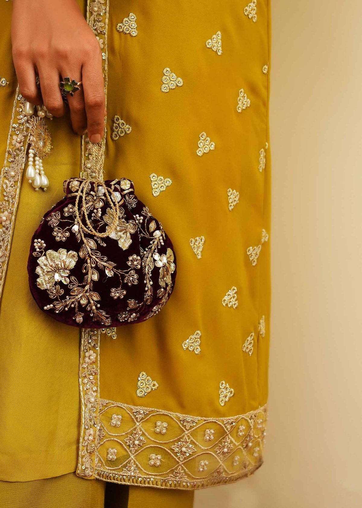 Mahgul | Eid Edit 2024 | Mustard Shine by Mahgul - Designer Dress - Type: Ladies Clothes - Available at Libayah - 100% Original