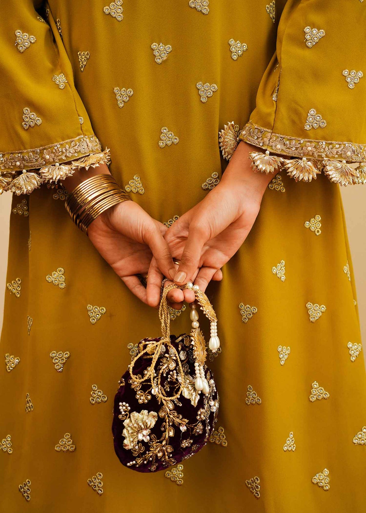 Mahgul | Eid Edit 2024 | Mustard Shine by Mahgul - Designer Dress - Type: Ladies Clothes - Available at Libayah - 100% Original