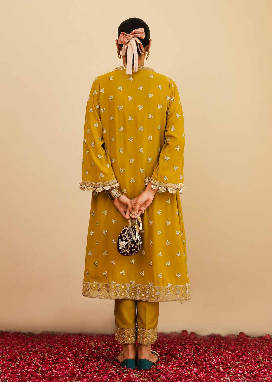 Mahgul | Eid Edit 2024 | Mustard Shine by Mahgul - Designer Dress - Type: Ladies Clothes - Available at Libayah - 100% Original