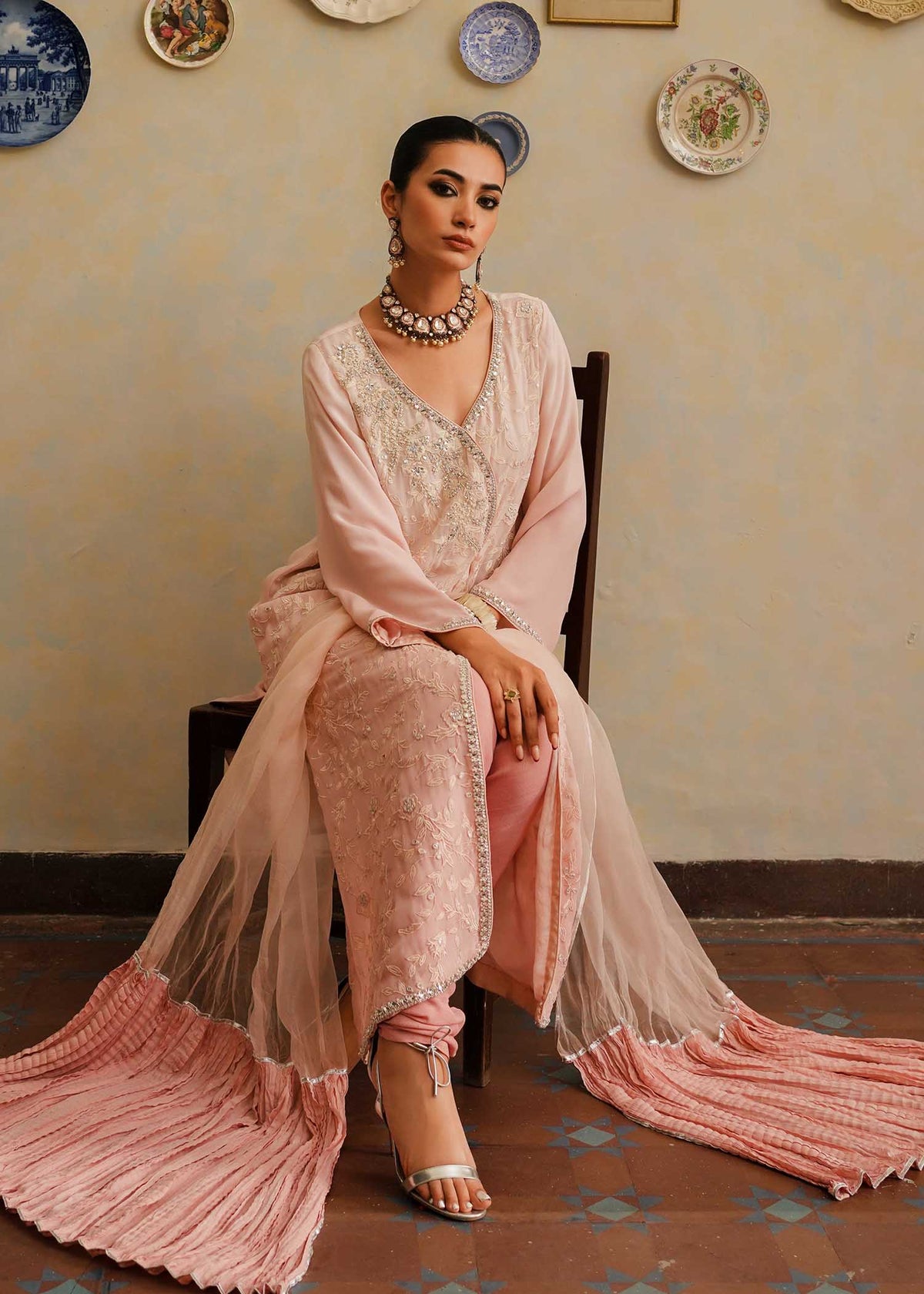 Mahgul | Eid Edit 2024 | Pink Shade by Mahgul - Designer Dress - Type: Ladies Clothes - Available at Libayah - 100% Original