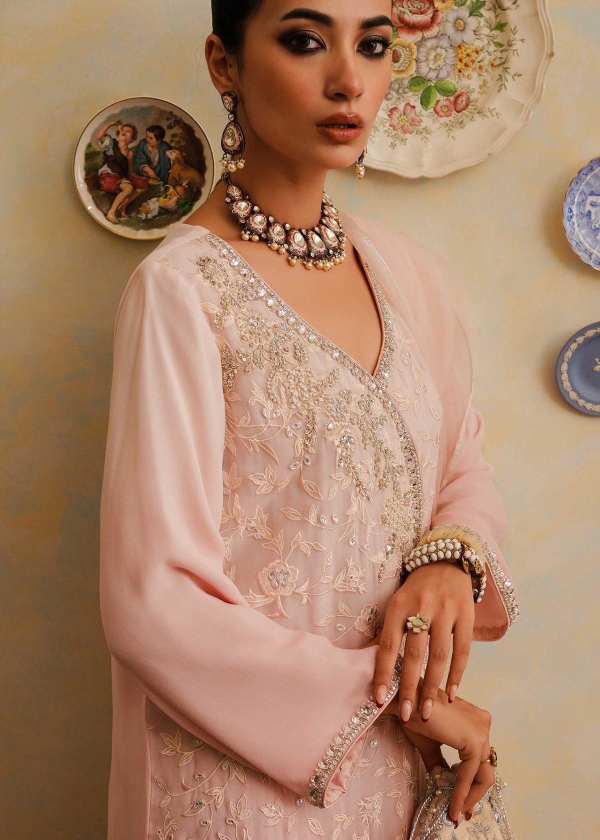 Mahgul | Eid Edit 2024 | Pink Shade by Mahgul - Designer Dress - Type: Ladies Clothes - Available at Libayah - 100% Original