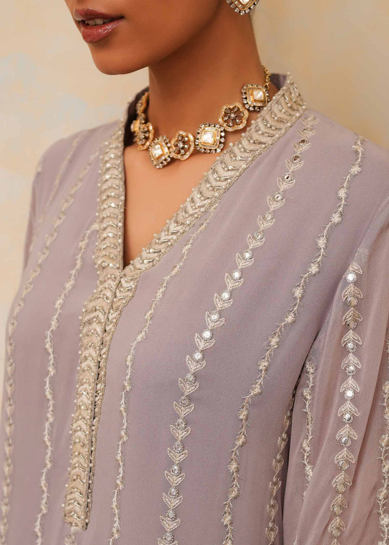 Mahgul | Eid Edit 2024 | Lavender Lines by Mahgul - Designer Dress - Type: Ladies Clothes - Available at Libayah - 100% Original