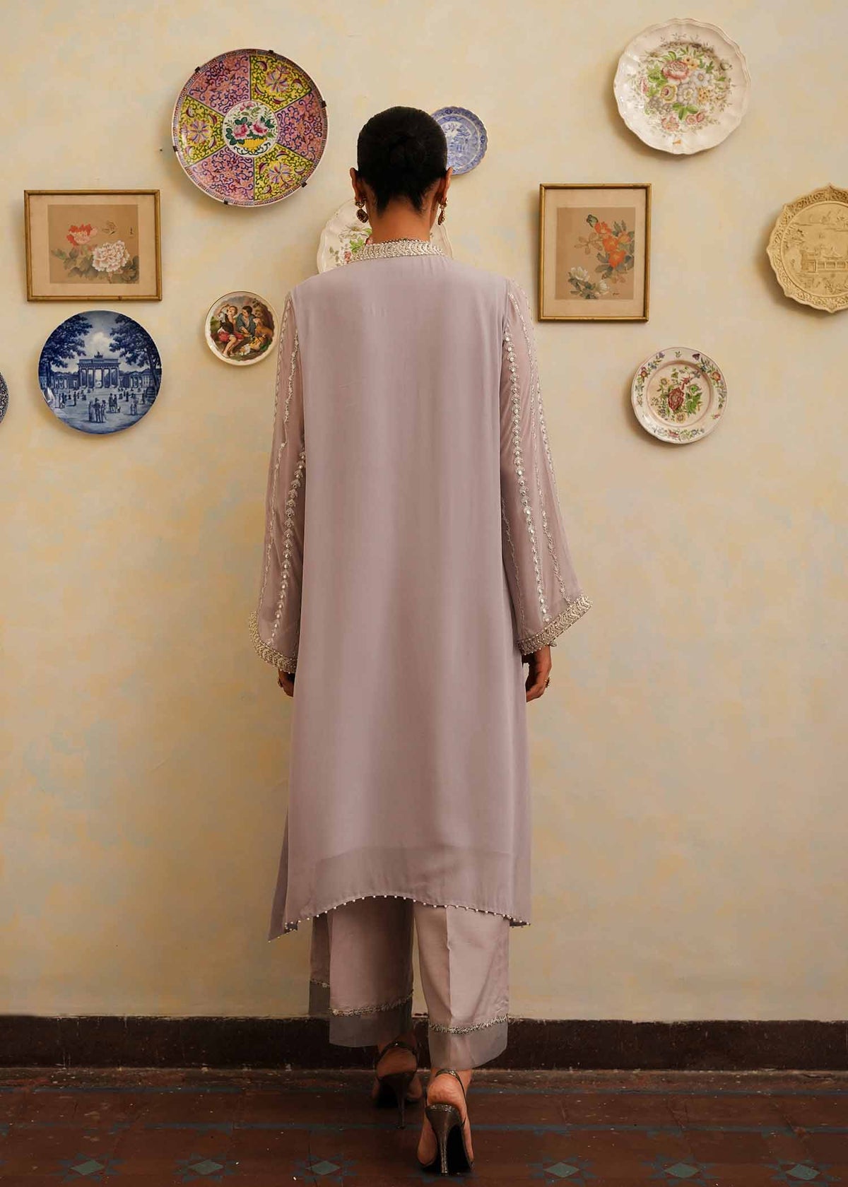 Mahgul | Eid Edit 2024 | Lavender Lines by Mahgul - Designer Dress - Type: Ladies Clothes - Available at Libayah - 100% Original