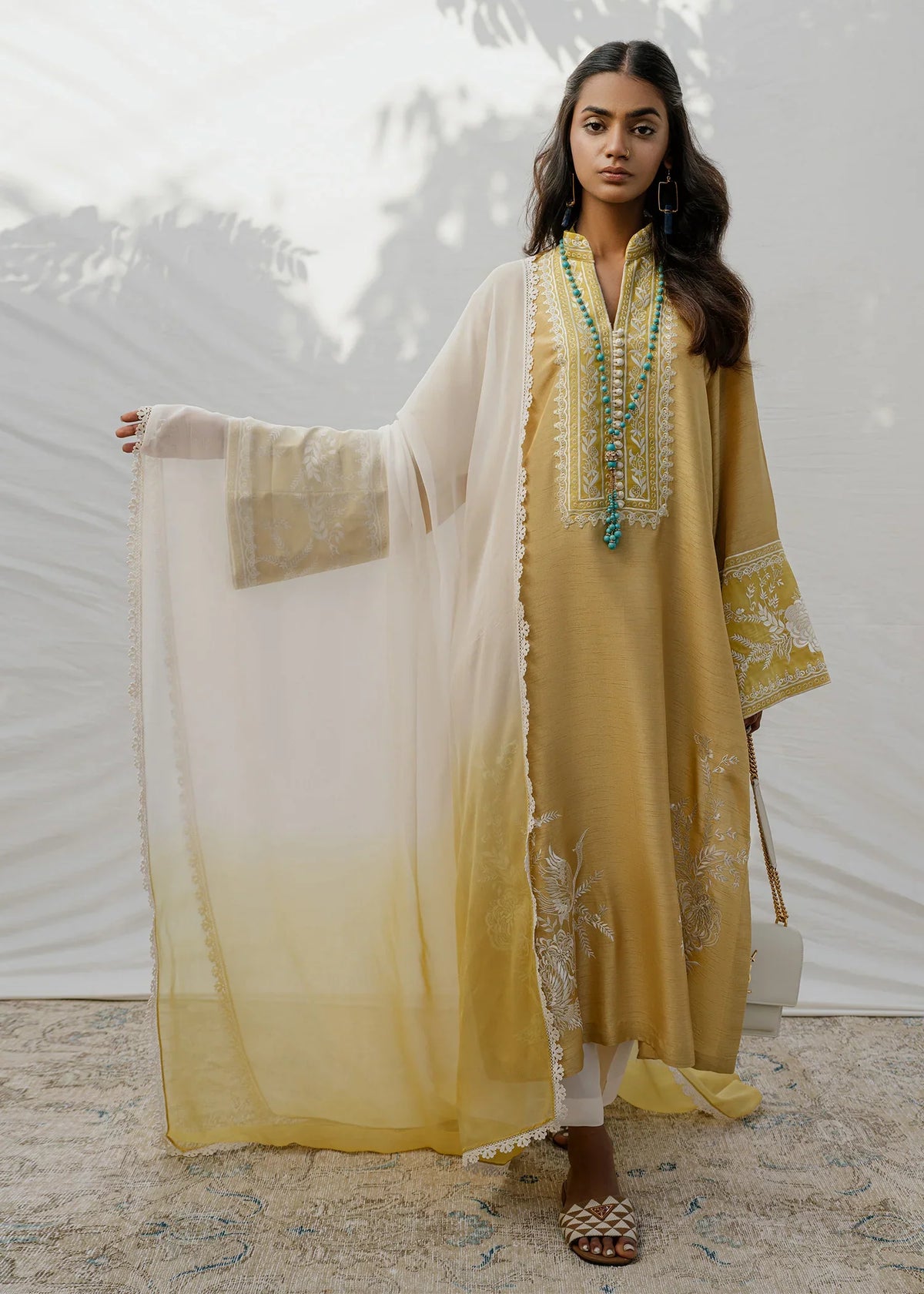 Mahgul | Eid Edit 2024 | Yellow Gold by Mahgul - Designer Dress - Type: Ladies Clothes - Available at Libayah - 100% Original