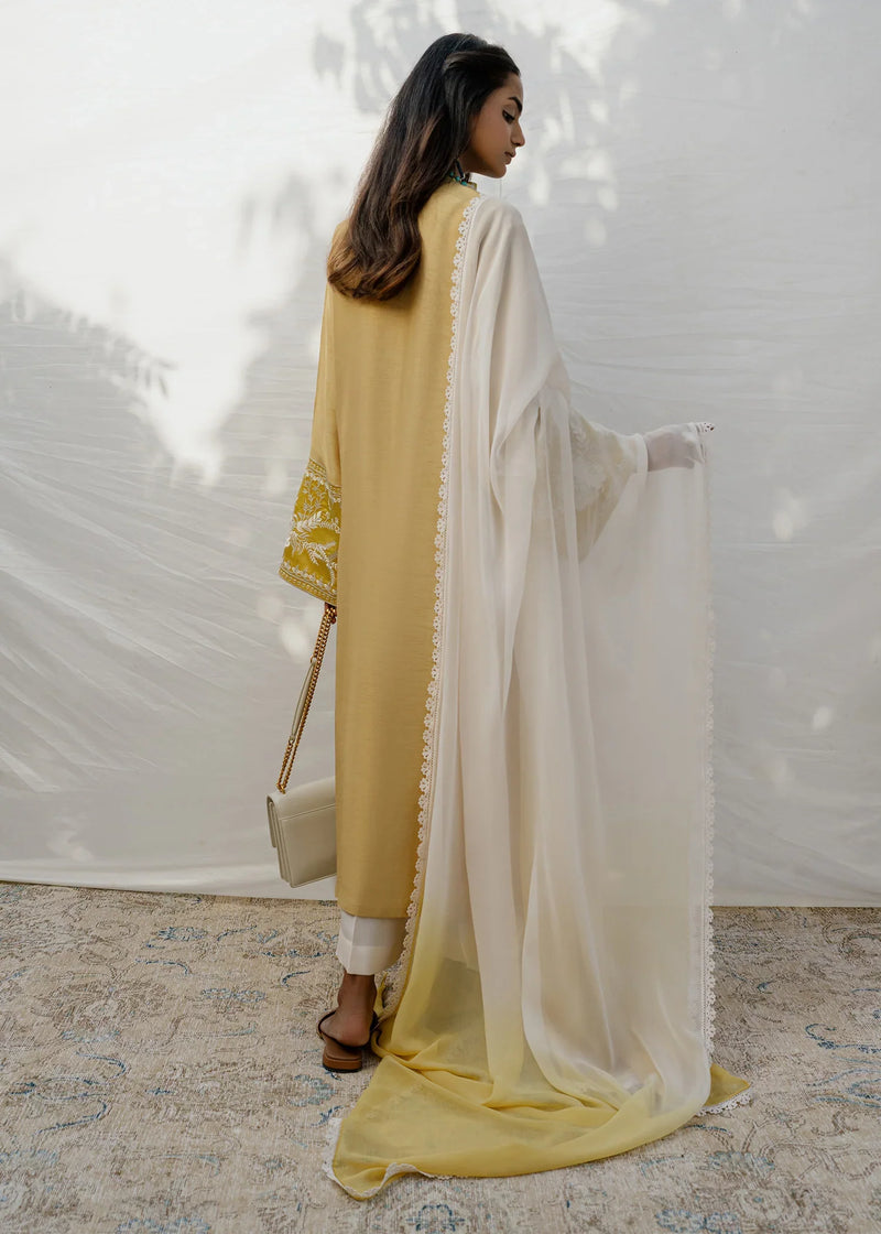 Mahgul | Eid Edit 2024 | Yellow Gold by Mahgul - Designer Dress - Type: Ladies Clothes - Available at Libayah - 100% Original