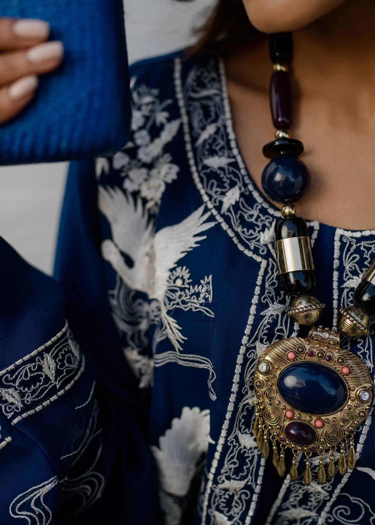 Mahgul | Eid Edit 2024 | Blue Crane by Mahgul - Designer Dress - Type: Ladies Clothes - Available at Libayah - 100% Original