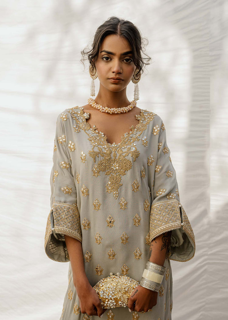 Mahgul | Eid Edit 2024 | Grey Amethyst by Mahgul - Designer Dress - Type: Ladies Clothes - Available at Libayah - 100% Original