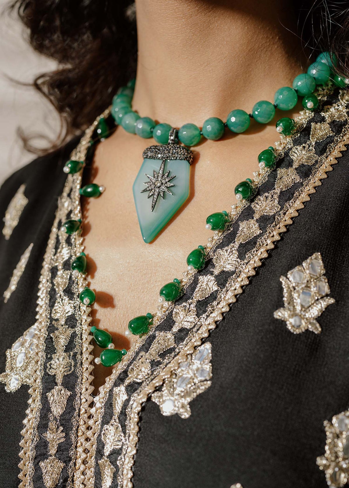 Mahgul | Eid Edit 2024 | Black Stone by Mahgul - Designer Dress - Type: Ladies Clothes - Available at Libayah - 100% Original