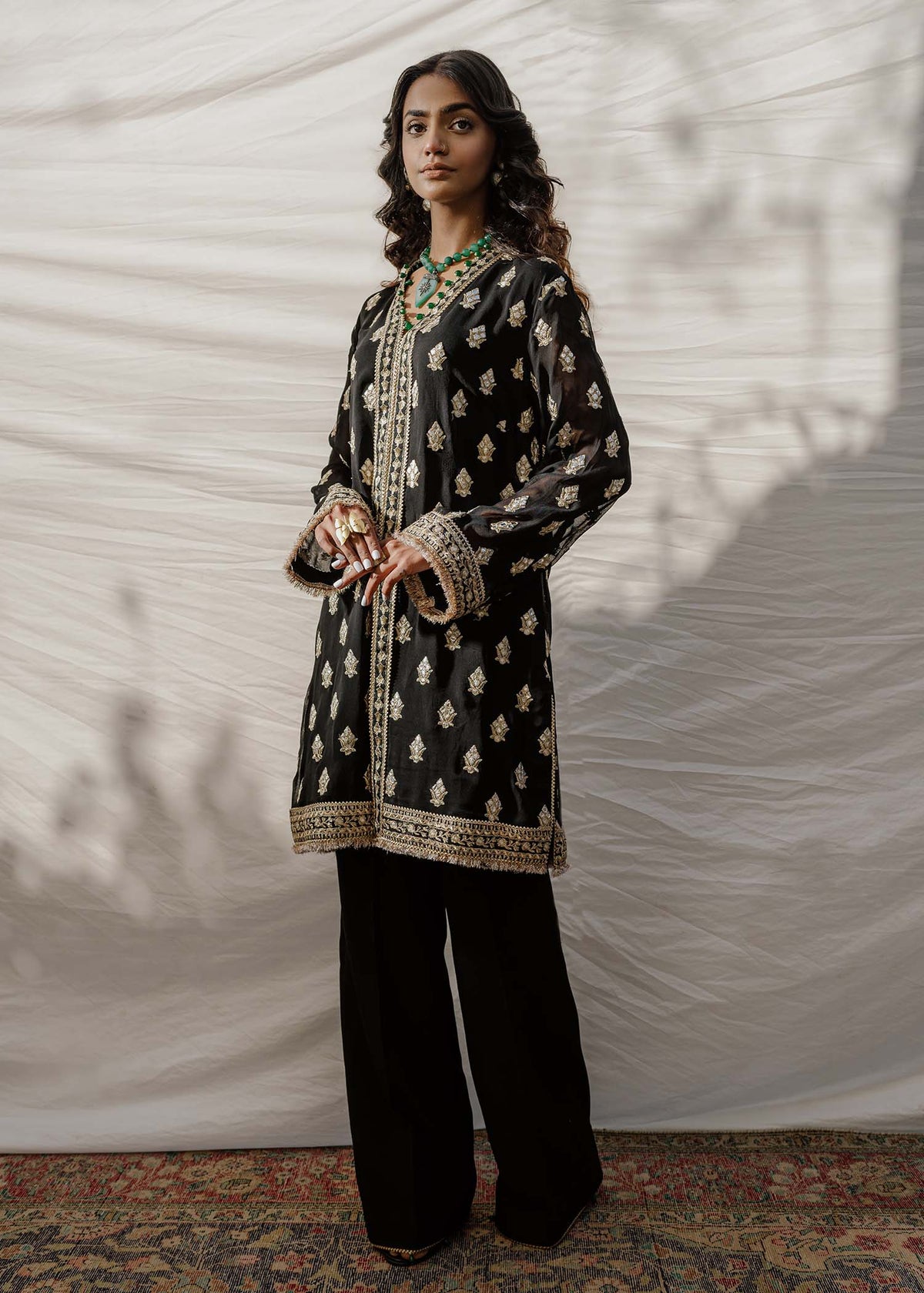 Mahgul | Eid Edit 2024 | Black Stone by Mahgul - Designer Dress - Type: Ladies Clothes - Available at Libayah - 100% Original