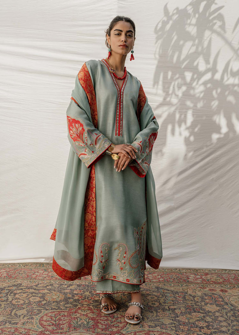 Mahgul | Eid Edit 2024 | Kashmiri Sea by Mahgul - Designer Dress - Type: Ladies Clothes - Available at Libayah - 100% Original