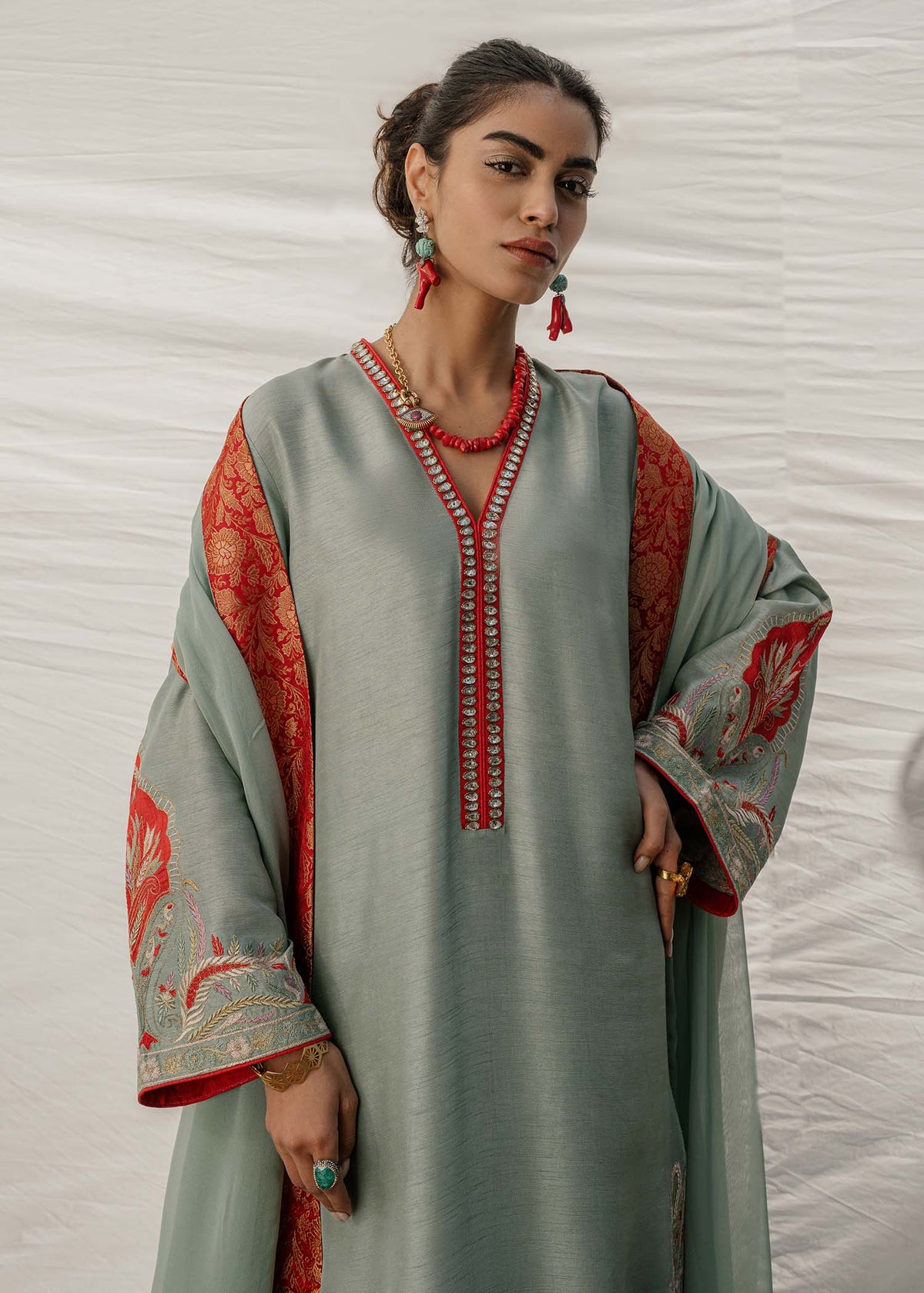 Mahgul | Eid Edit 2024 | Kashmiri Sea by Mahgul - Designer Dress - Type: Ladies Clothes - Available at Libayah - 100% Original
