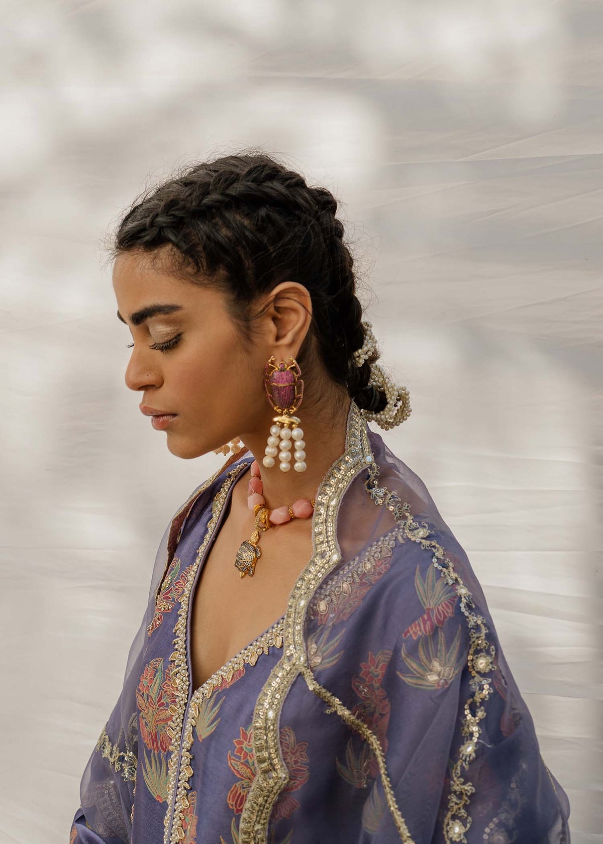 Mahgul | Eid Edit 2024 | Damson Diamante by Mahgul - Designer Dress - Type: Ladies Clothes - Available at Libayah - 100% Original