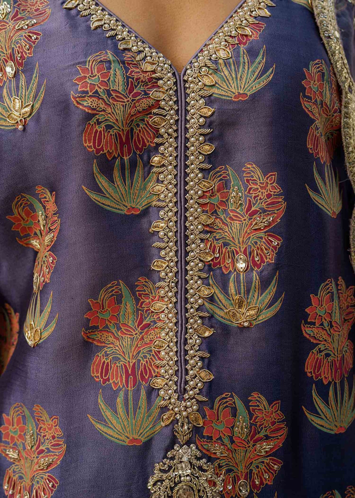Mahgul | Eid Edit 2024 | Damson Diamante by Mahgul - Designer Dress - Type: Ladies Clothes - Available at Libayah - 100% Original