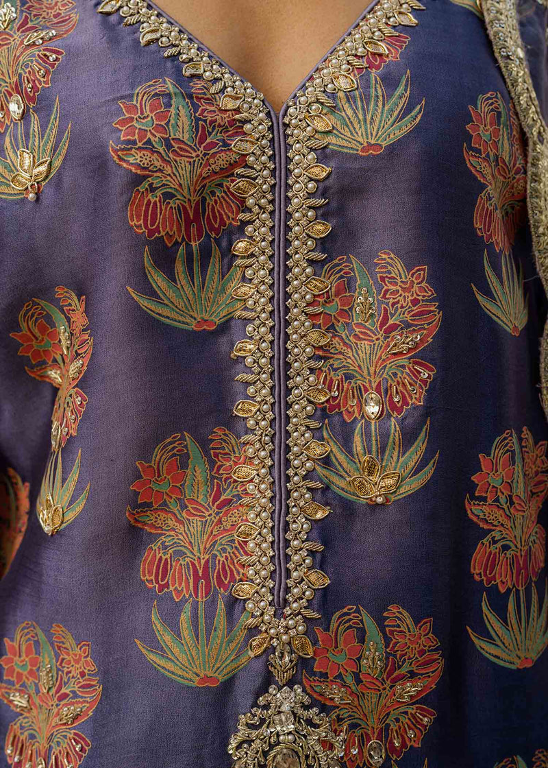 Mahgul | Eid Edit 2024 | Damson Diamante by Mahgul - Designer Dress - Type: Ladies Clothes - Available at Libayah - 100% Original