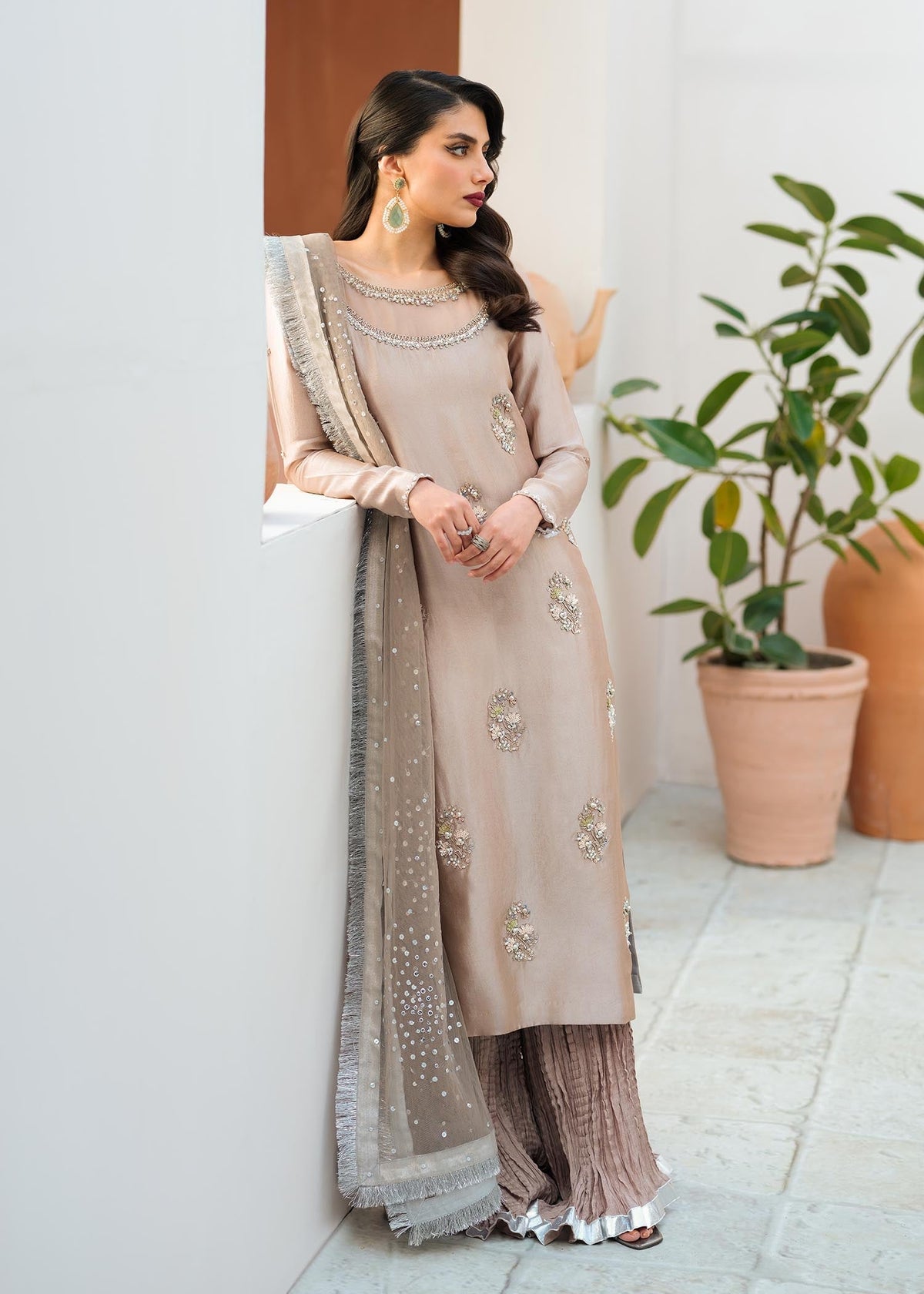 Mahum Asad | Raising The Bar | Sand by Mahum Asad - Designer Dress - Type: Ladies Clothes - Available at Libayah - 100% Original