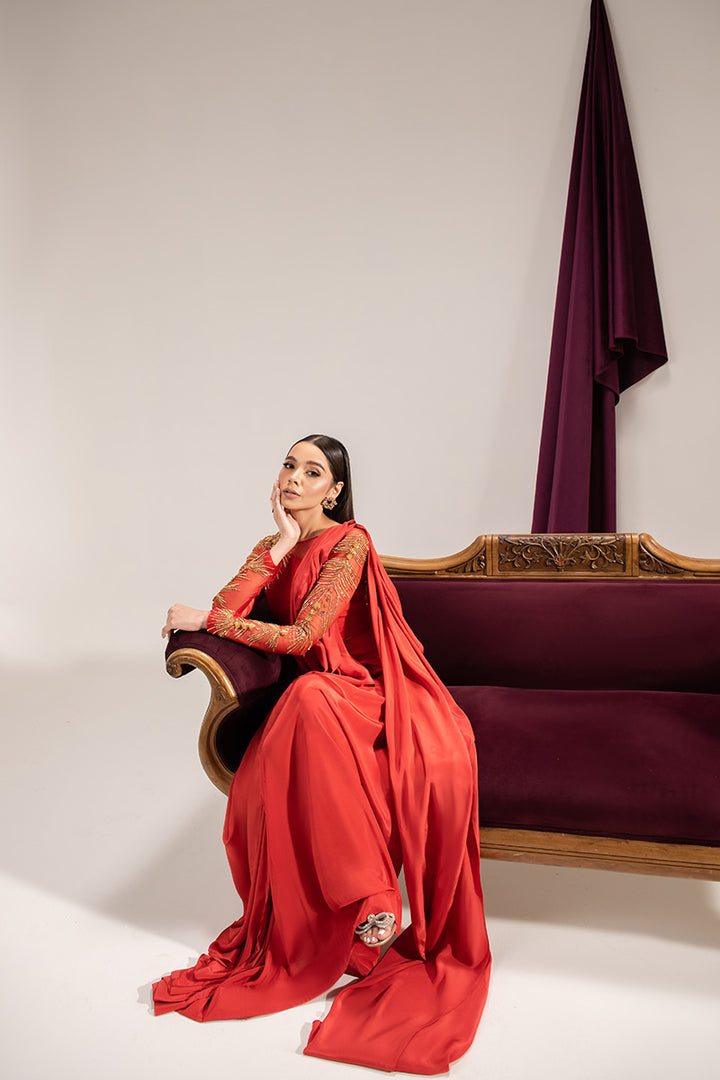 Maria Osama Khan | Tiffany Formals | Carnelian by Maria Osama Khan - Designer Dress - Type: Ladies Clothes - Available at Libayah - 100% Original