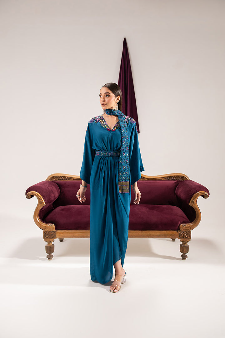 Maria Osama Khan | Tiffany Formals | Sapphire by Maria Osama Khan - Designer Dress - Type: Ladies Clothes - Available at Libayah - 100% Original