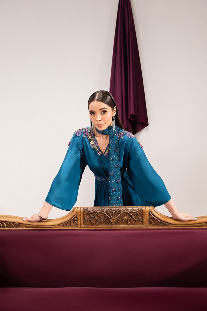Maria Osama Khan | Tiffany Formals | Sapphire by Maria Osama Khan - Designer Dress - Type: Ladies Clothes - Available at Libayah - 100% Original