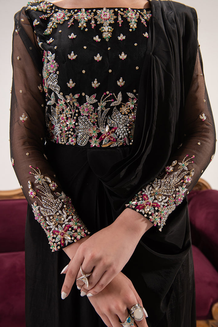 Maria Osama Khan | Tiffany Formals | Obsidian by Maria Osama Khan - Designer Dress - Type: Ladies Clothes - Available at Libayah - 100% Original