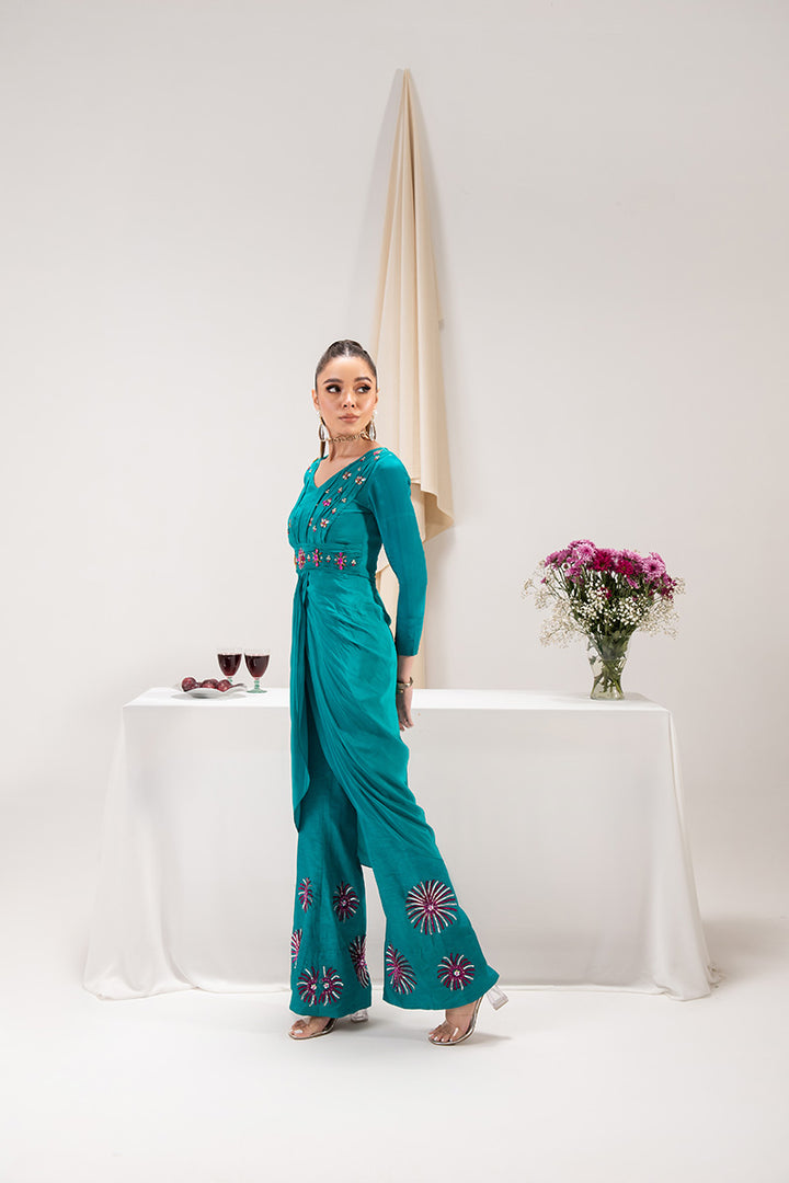 Maria Osama Khan | Tiffany Formals | Aquamarine by Maria Osama Khan - Designer Dress - Type: Ladies Clothes - Available at Libayah - 100% Original