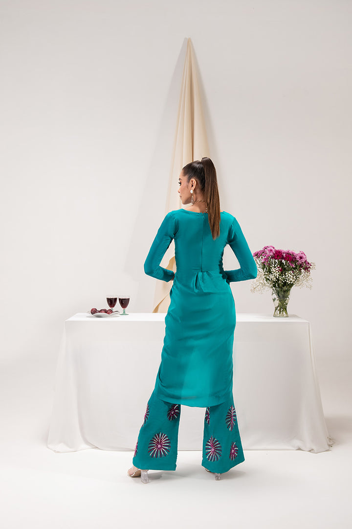 Maria Osama Khan | Tiffany Formals | Aquamarine by Maria Osama Khan - Designer Dress - Type: Ladies Clothes - Available at Libayah - 100% Original