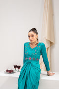 Maria Osama Khan | Tiffany Formals | Aquamarine by Maria Osama Khan - Designer Dress - Type: Ladies Clothes - Available at Libayah - 100% Original