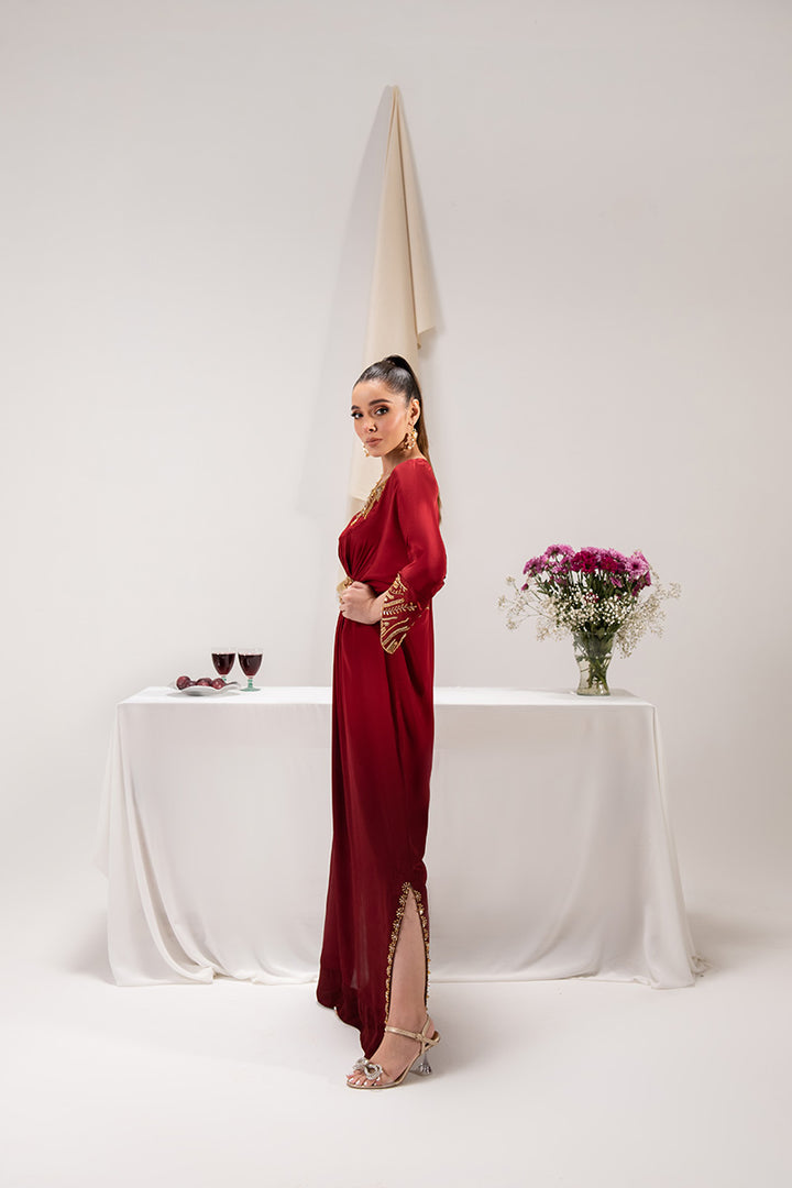 Maria Osama Khan | Tiffany Formals | Ruby by Maria Osama Khan - Designer Dress - Type: Ladies Clothes - Available at Libayah - 100% Original