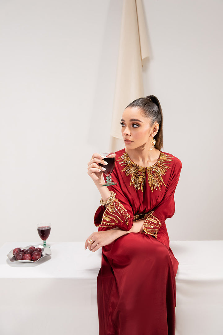 Maria Osama Khan | Tiffany Formals | Ruby by Maria Osama Khan - Designer Dress - Type: Ladies Clothes - Available at Libayah - 100% Original