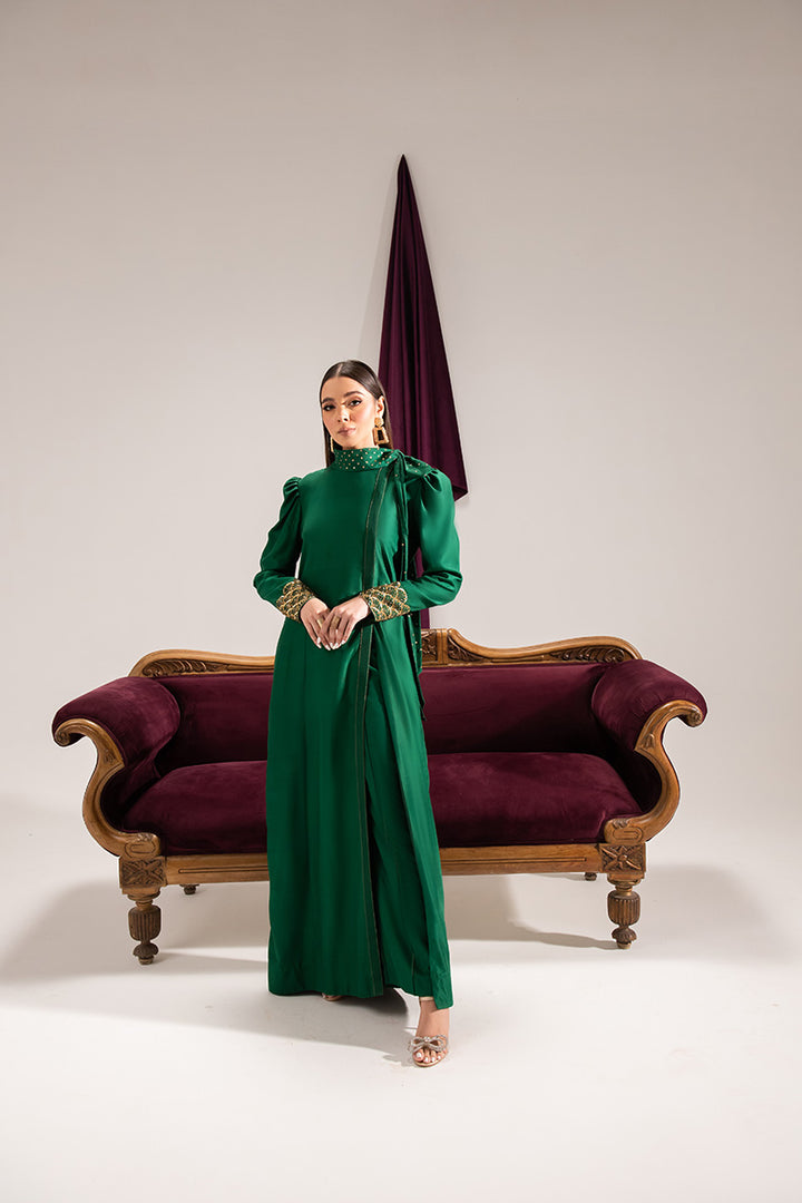 Maria Osama Khan | Tiffany Formals | Emerald by Maria Osama Khan - Designer Dress - Type: Ladies Clothes - Available at Libayah - 100% Original