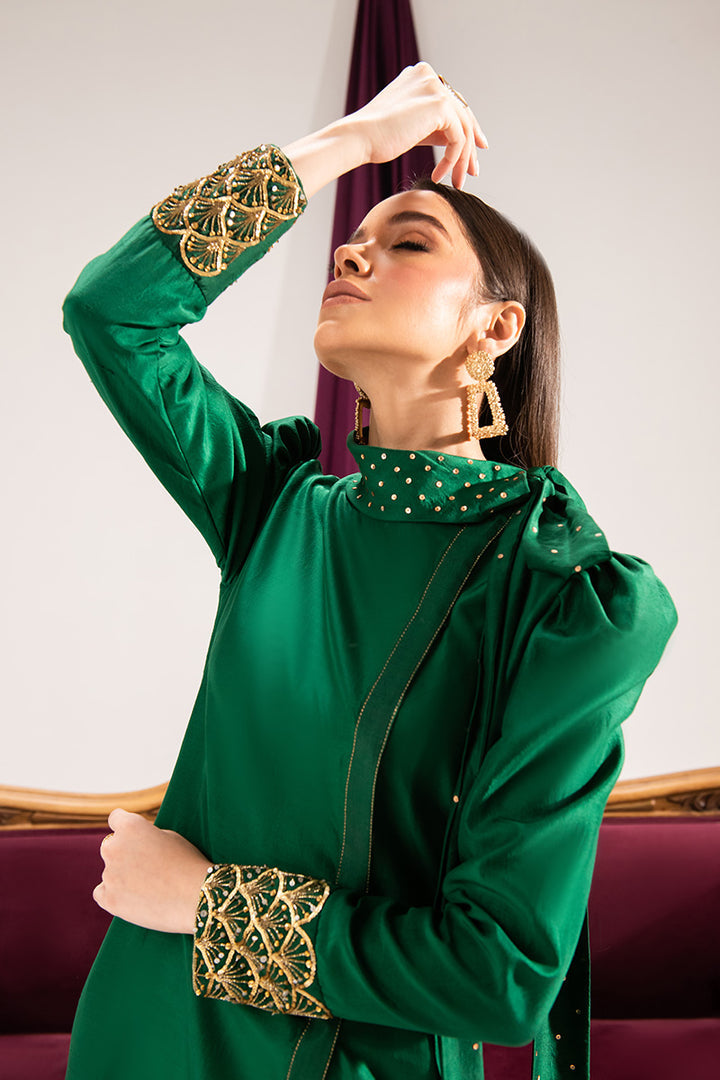 Maria Osama Khan | Tiffany Formals | Emerald by Maria Osama Khan - Designer Dress - Type: Ladies Clothes - Available at Libayah - 100% Original