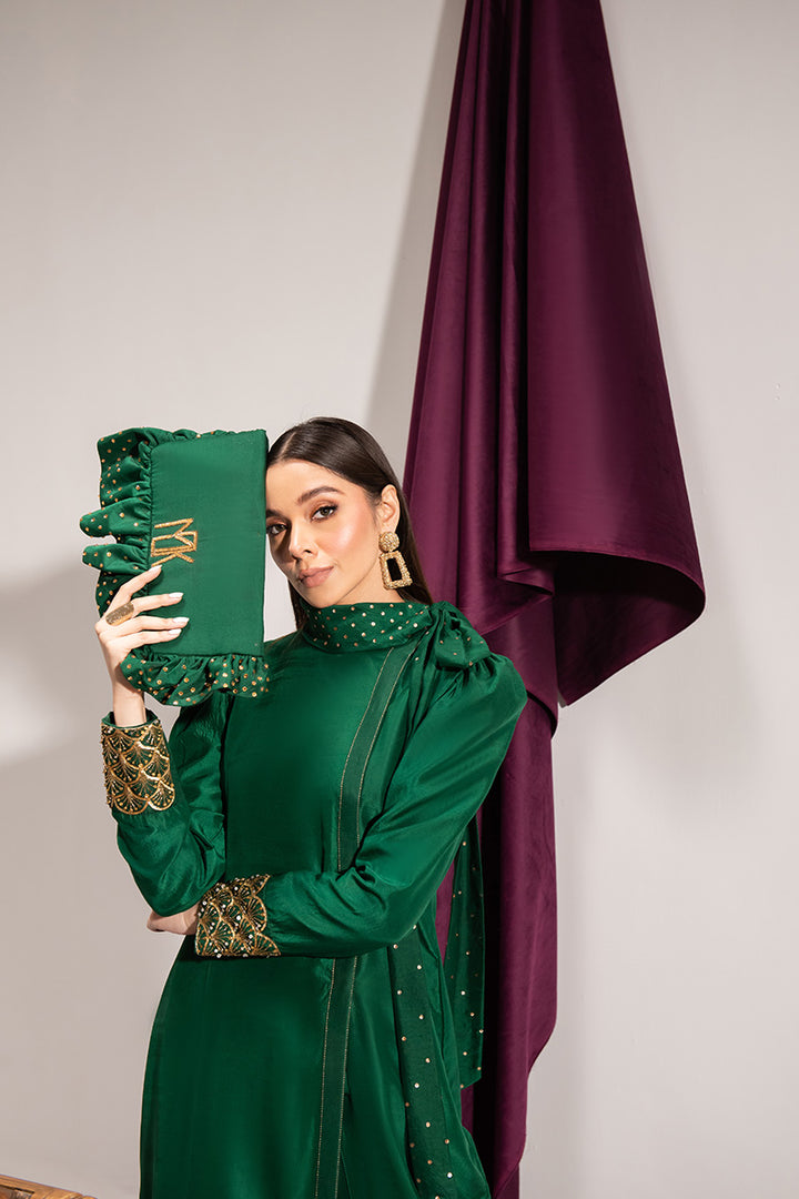 Maria Osama Khan | Tiffany Formals | Emerald by Maria Osama Khan - Designer Dress - Type: Ladies Clothes - Available at Libayah - 100% Original