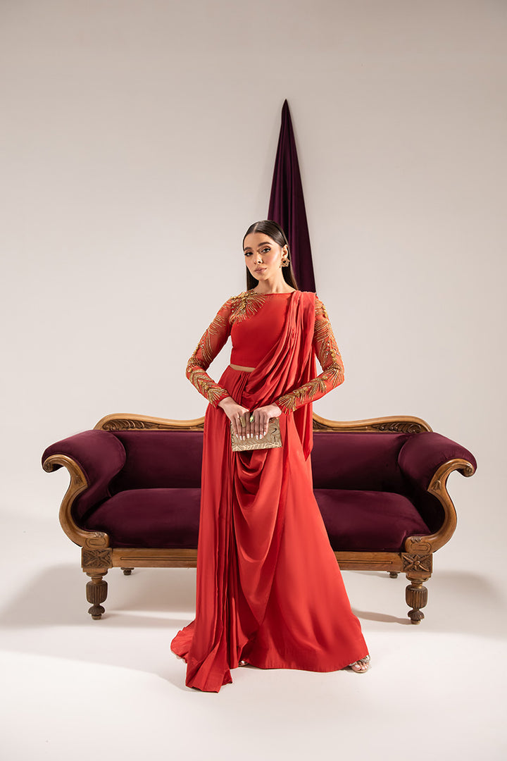 Maria Osama Khan | Tiffany Formals | Carnelian by Maria Osama Khan - Designer Dress - Type: Ladies Clothes - Available at Libayah - 100% Original