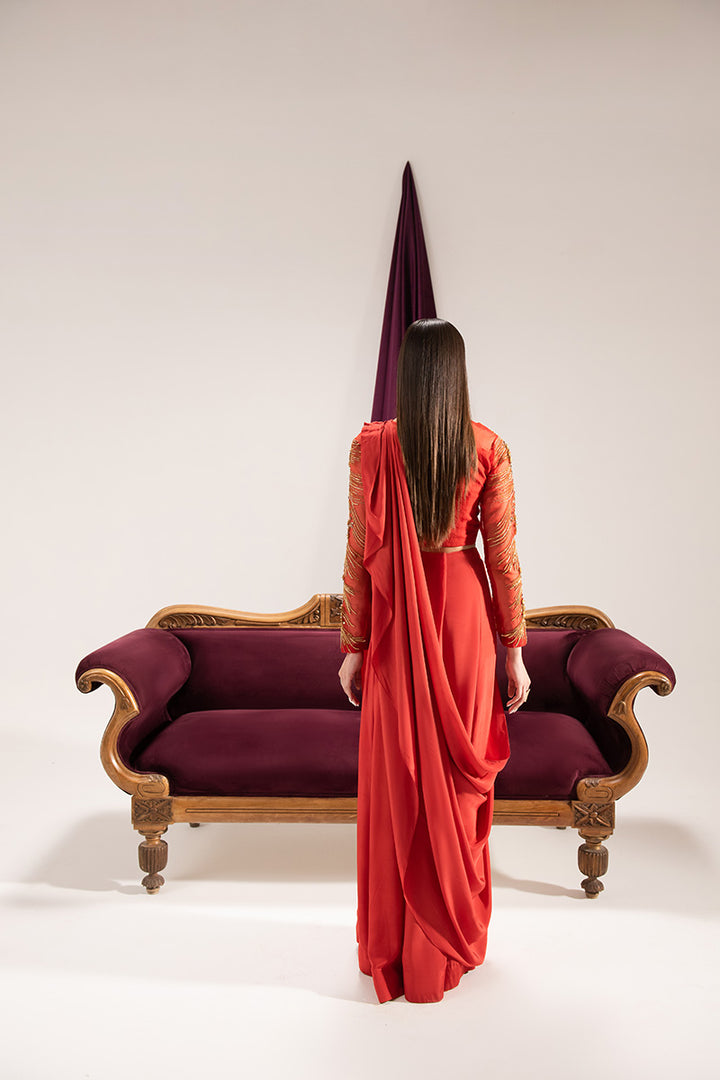 Maria Osama Khan | Tiffany Formals | Carnelian by Maria Osama Khan - Designer Dress - Type: Ladies Clothes - Available at Libayah - 100% Original