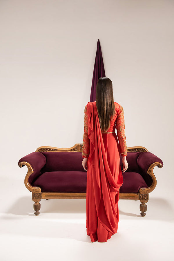 Maria Osama Khan | Tiffany Formals | Carnelian by Maria Osama Khan - Designer Dress - Type: Ladies Clothes - Available at Libayah - 100% Original